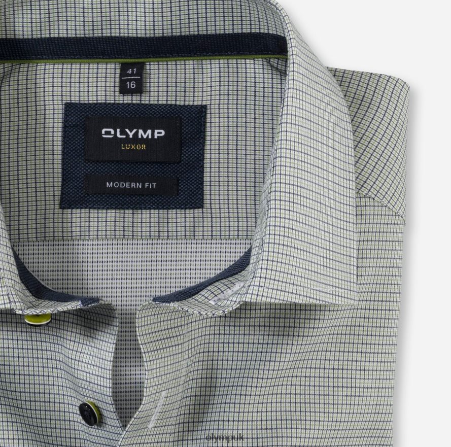 Clothing OLYMP Luxor Modern Fit, Business Shirt, Global Kent, Lime NZ22L1220