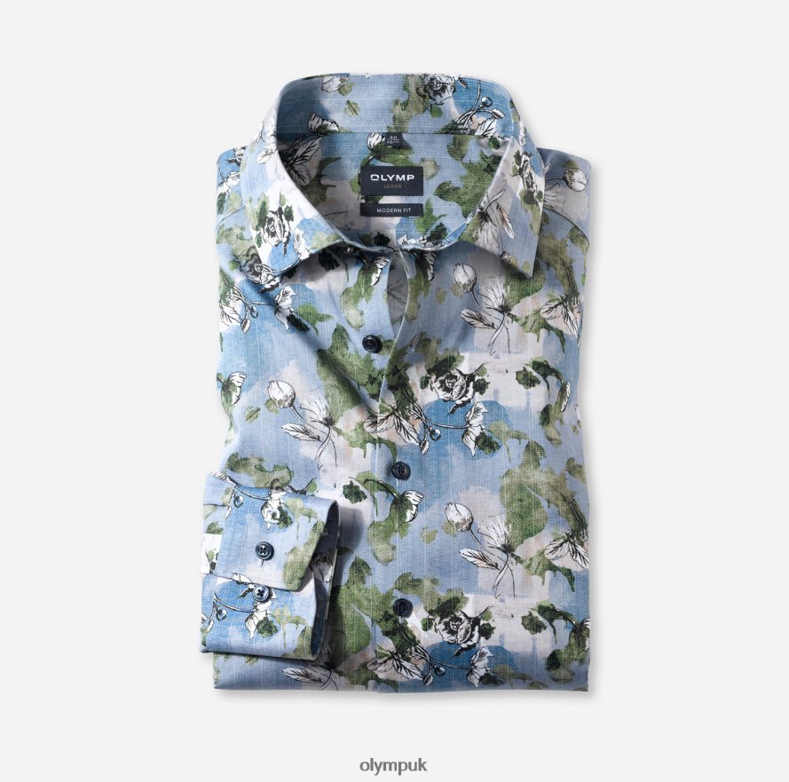 Clothing OLYMP Luxor Modern Fit, Business Shirt, Global Kent, Lime NZ22L916