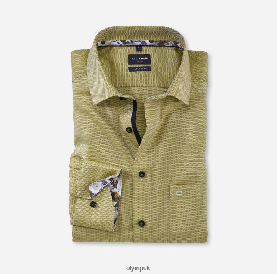 Clothing OLYMP Luxor Modern Fit, Business Shirt, Global Kent, Lime NZ22L930