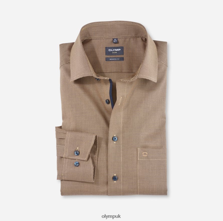 Clothing OLYMP Luxor Modern Fit, Business Shirt, Global Kent, Mandarin NZ22L1232