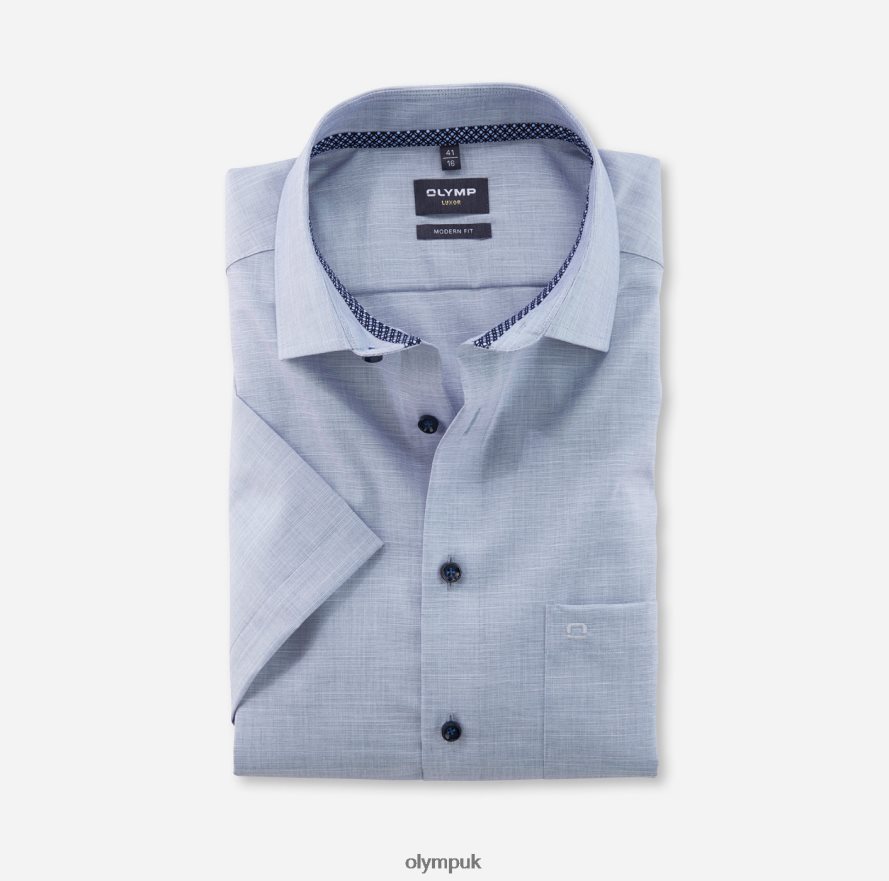 Clothing OLYMP Luxor Modern Fit, Business Shirt, Global Kent, Marine NZ22L1240