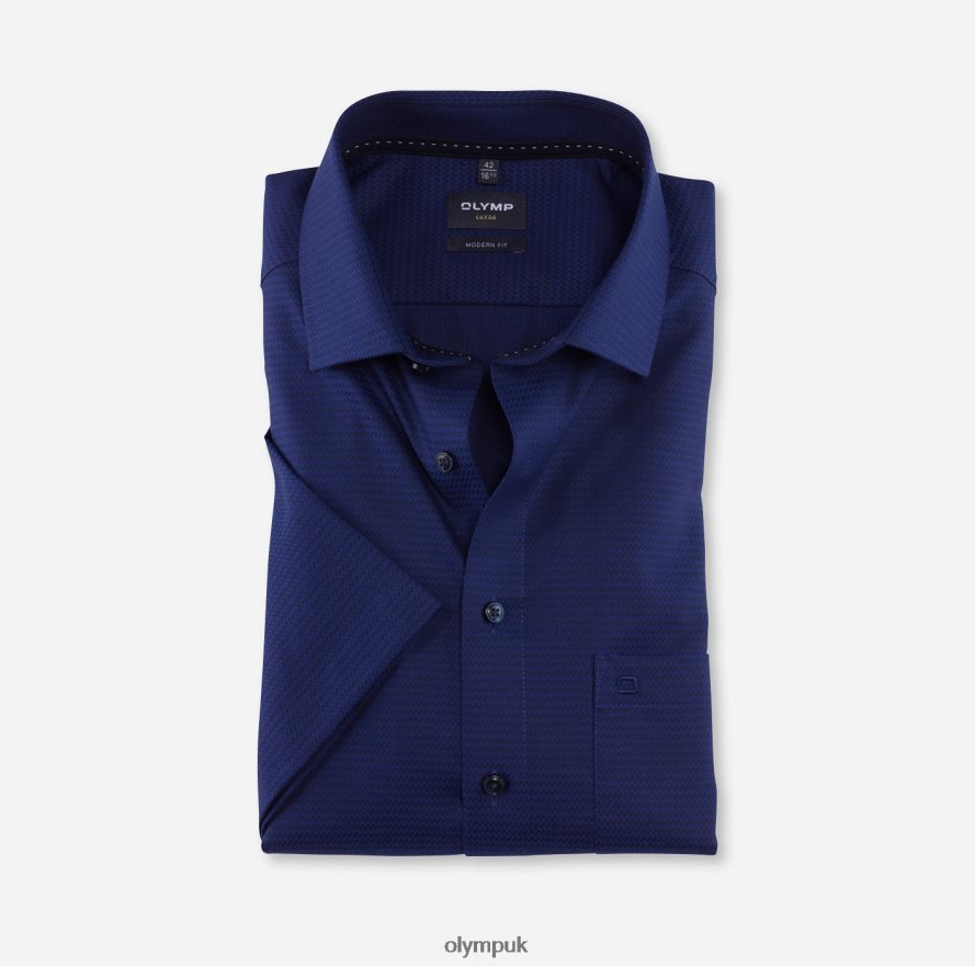 Clothing OLYMP Luxor Modern Fit, Business Shirt, Global Kent, Marine NZ22L935