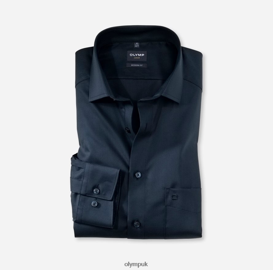 Clothing OLYMP Luxor Modern Fit, Business Shirt, Global Kent, Midnight Blue NZ22L1033