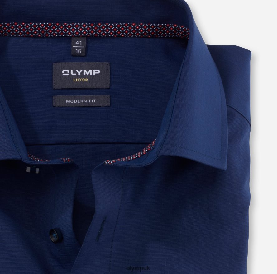 Clothing OLYMP Luxor Modern Fit, Business Shirt, Global Kent, Midnight Blue NZ22L1328