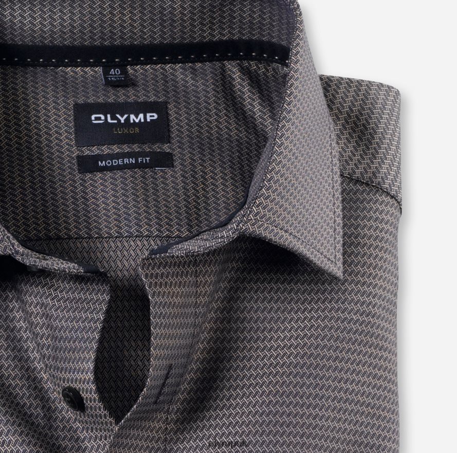 Clothing OLYMP Luxor Modern Fit, Business Shirt, Global Kent, Natural NZ22L1180