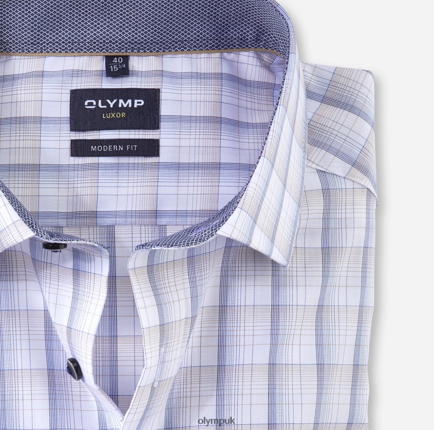 Clothing OLYMP Luxor Modern Fit, Business Shirt, Global Kent, Natural NZ22L922