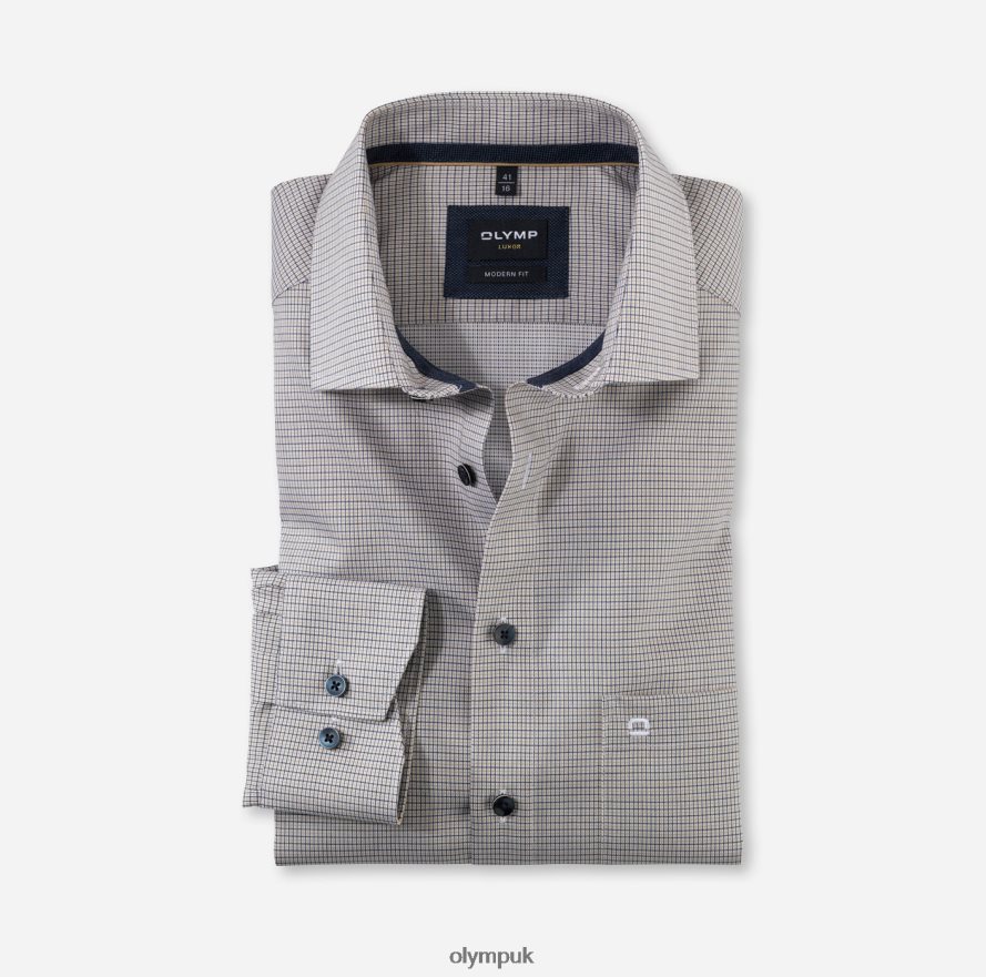 Clothing OLYMP Luxor Modern Fit, Business Shirt, Global Kent, Natural NZ22L944
