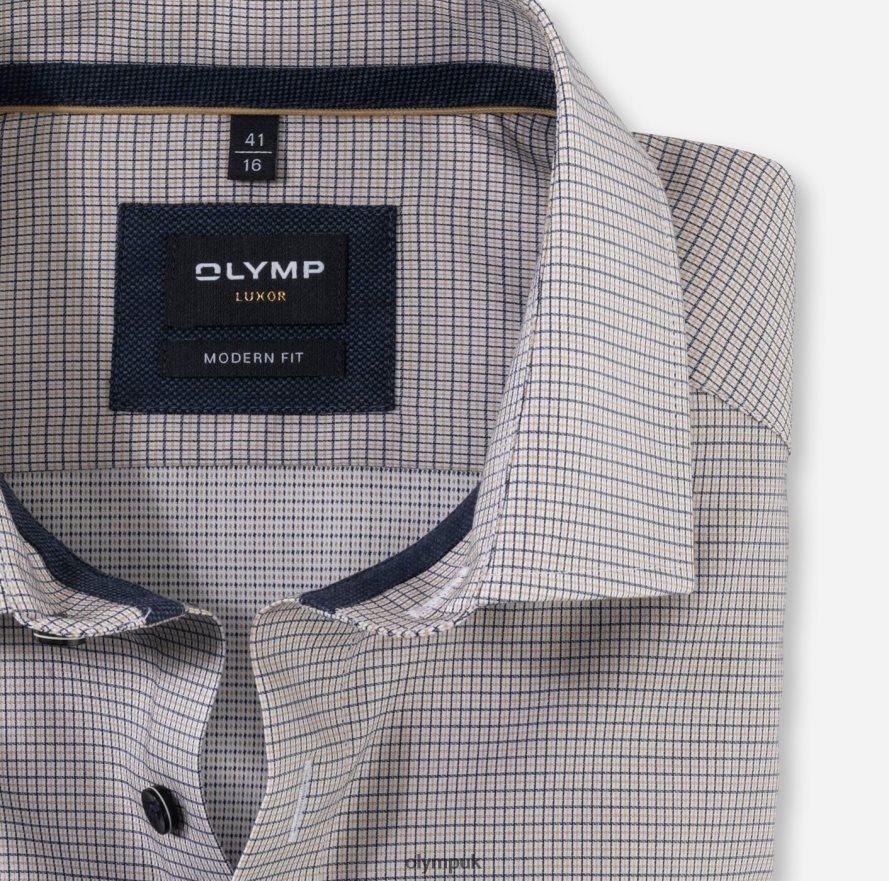 Clothing OLYMP Luxor Modern Fit, Business Shirt, Global Kent, Natural NZ22L944