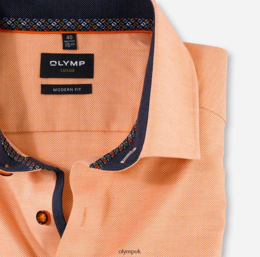 Clothing OLYMP Luxor Modern Fit, Business Shirt, Global Kent, Orange NZ22L1286