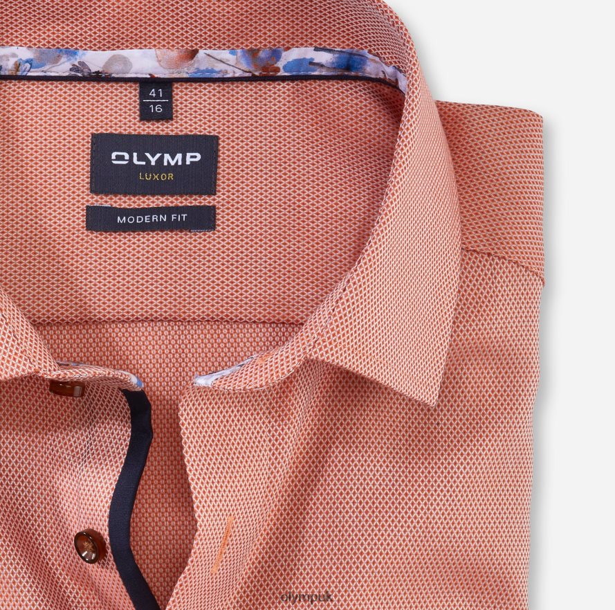 Clothing OLYMP Luxor Modern Fit, Business Shirt, Global Kent, Orange NZ22L1297