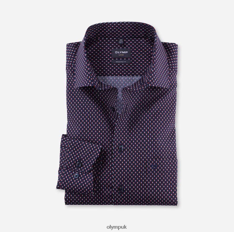 Clothing OLYMP Luxor Modern Fit, Business Shirt, Global Kent, Red NZ22L1021