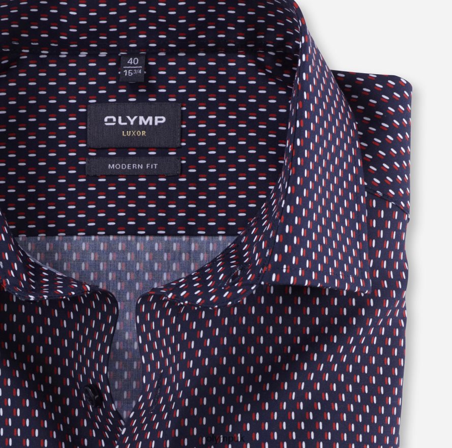 Clothing OLYMP Luxor Modern Fit, Business Shirt, Global Kent, Red NZ22L1021