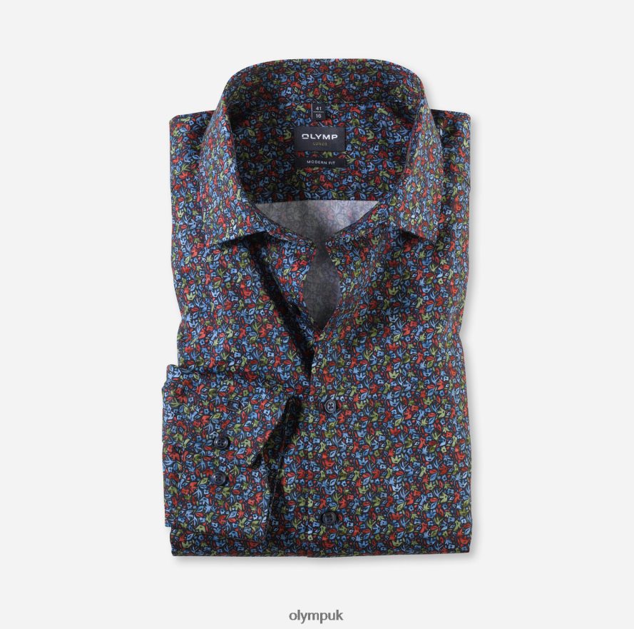 Clothing OLYMP Luxor Modern Fit, Business Shirt, Global Kent, Red NZ22L1092