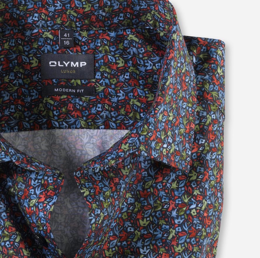 Clothing OLYMP Luxor Modern Fit, Business Shirt, Global Kent, Red NZ22L1092