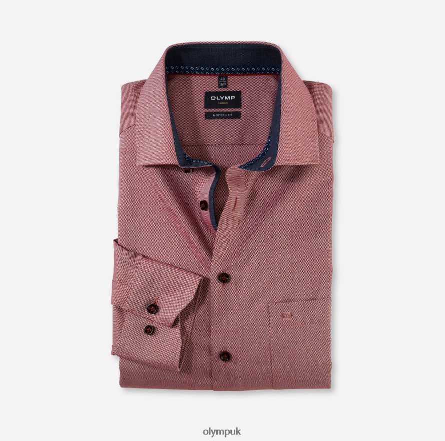 Clothing OLYMP Luxor Modern Fit, Business Shirt, Global Kent, Red NZ22L1295