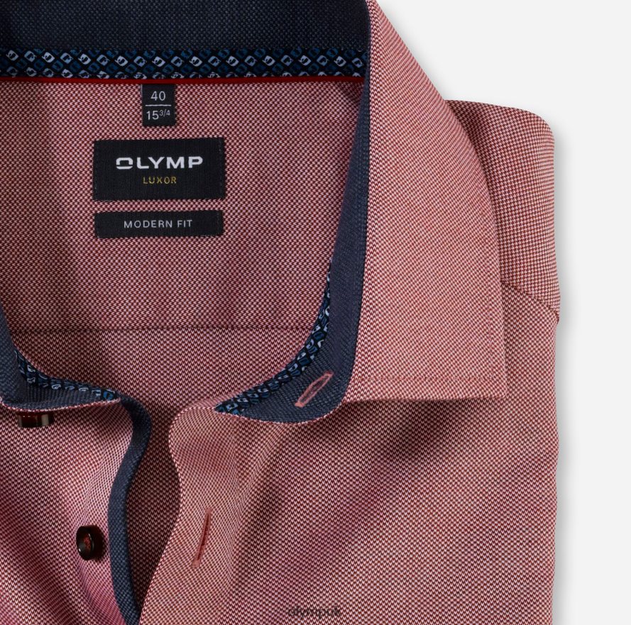 Clothing OLYMP Luxor Modern Fit, Business Shirt, Global Kent, Red NZ22L1295