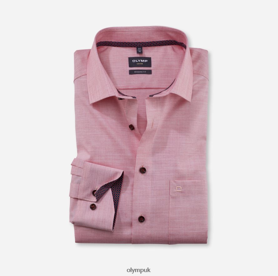 Clothing OLYMP Luxor Modern Fit, Business Shirt, Global Kent, Red NZ22L1298