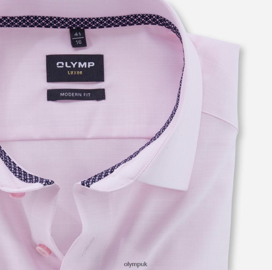 Clothing OLYMP Luxor Modern Fit, Business Shirt, Global Kent, Rose NZ22L1270