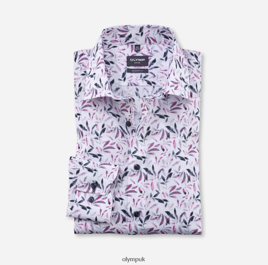Clothing OLYMP Luxor Modern Fit, Business Shirt, Global Kent, Rose NZ22L1291
