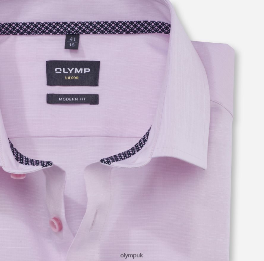 Clothing OLYMP Luxor Modern Fit, Business Shirt, Global Kent, Rose NZ22L1314