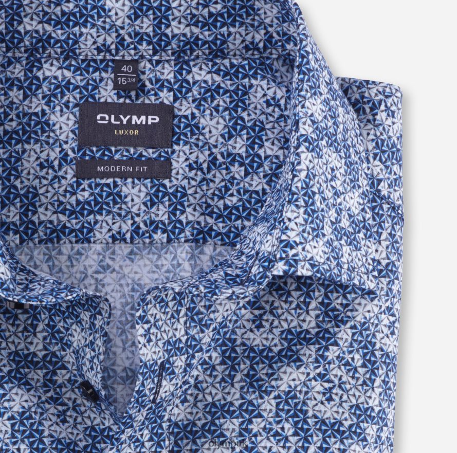 Clothing OLYMP Luxor Modern Fit, Business Shirt, Global Kent, Royal NZ22L1000