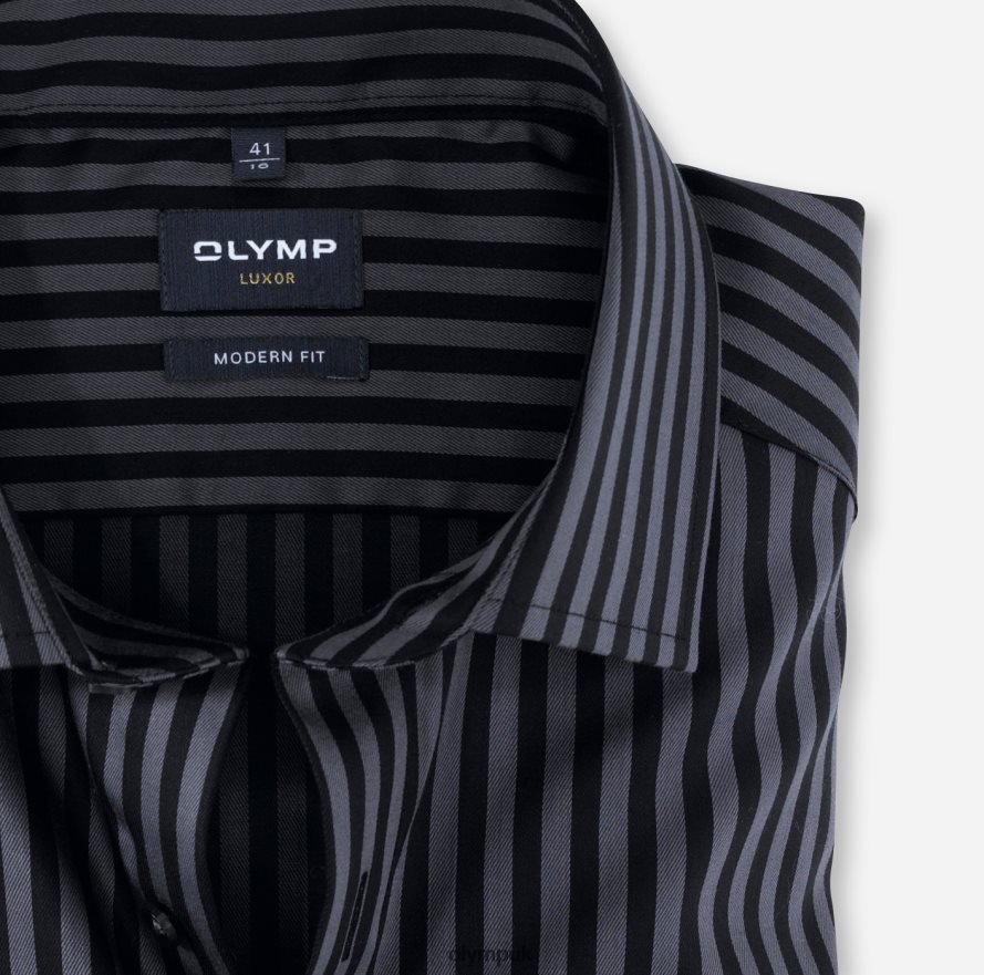 Clothing OLYMP Luxor Modern Fit, Business Shirt, Global Kent, Silver Grey NZ22L1363