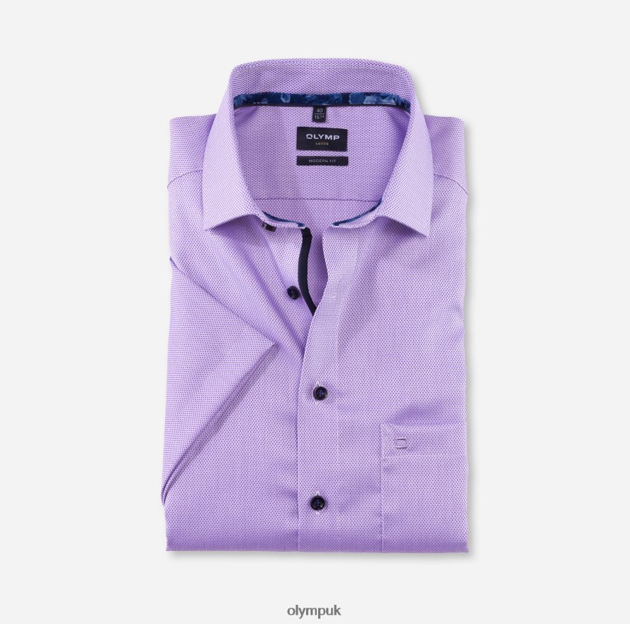 Clothing OLYMP Luxor Modern Fit, Business Shirt, Global Kent, Violet NZ22L1308