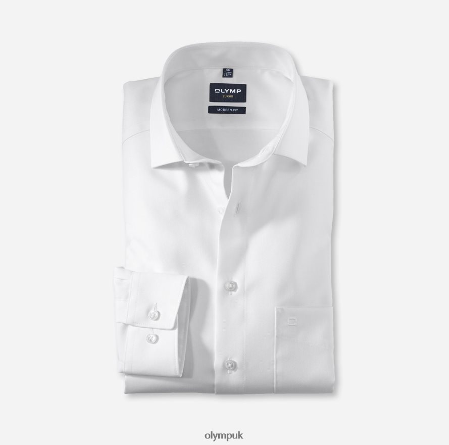 Clothing OLYMP Luxor Modern Fit, Business Shirt, Global Kent, White NZ22L1081