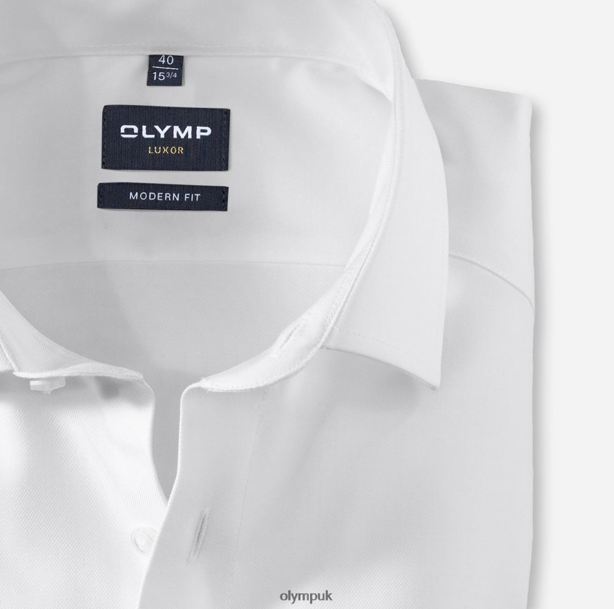 Clothing OLYMP Luxor Modern Fit, Business Shirt, Global Kent, White NZ22L1081