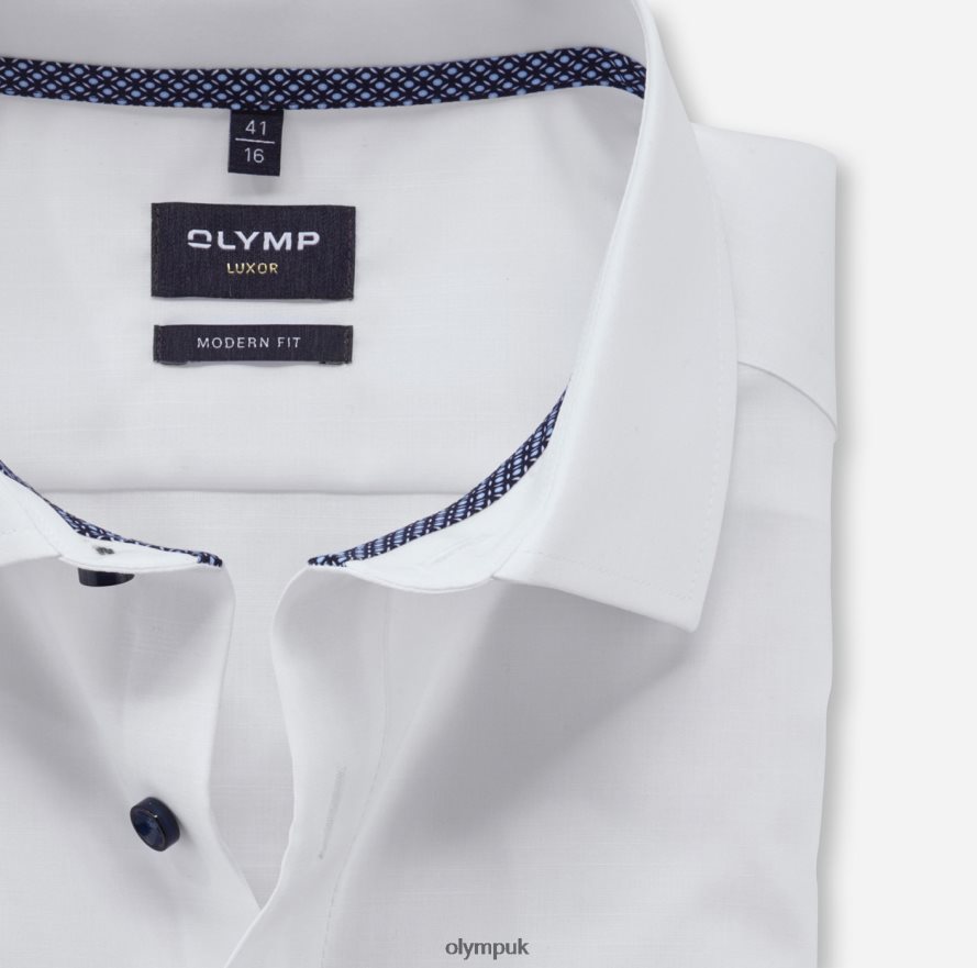Clothing OLYMP Luxor Modern Fit, Business Shirt, Global Kent, White NZ22L1272