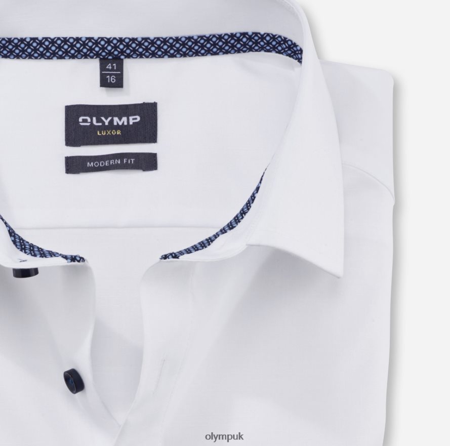 Clothing OLYMP Luxor Modern Fit, Business Shirt, Global Kent, White NZ22L1290