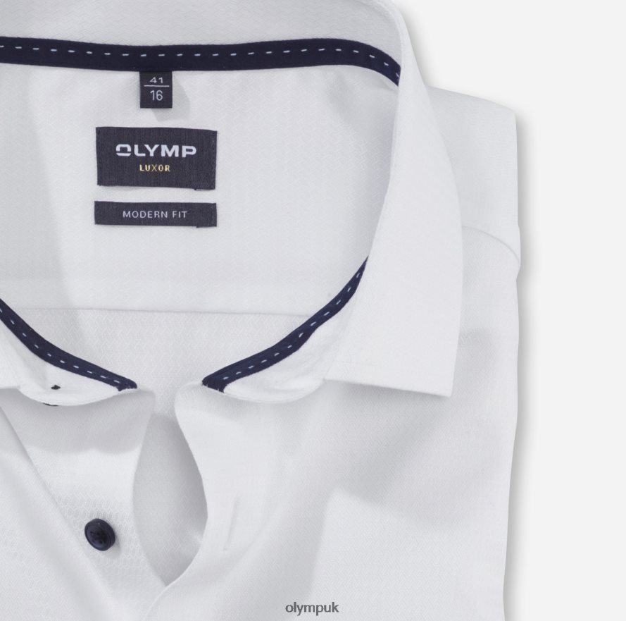 Clothing OLYMP Luxor Modern Fit, Business Shirt, Global Kent, White NZ22L920