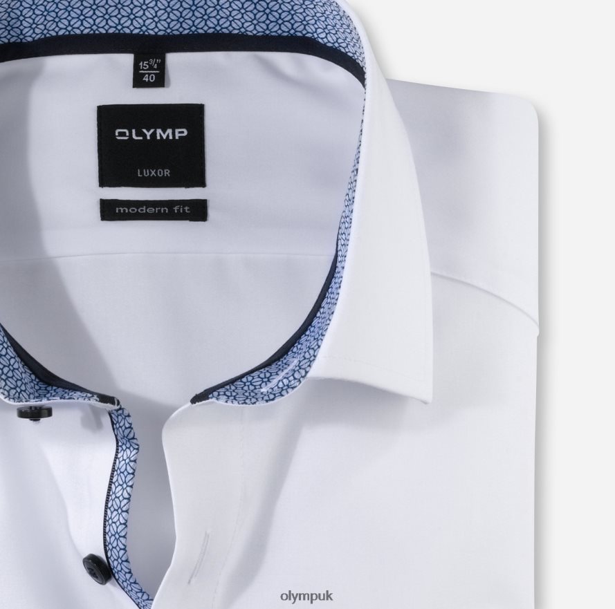 Clothing OLYMP Luxor Modern Fit, Business Shirt, Global Kent, White NZ22L963