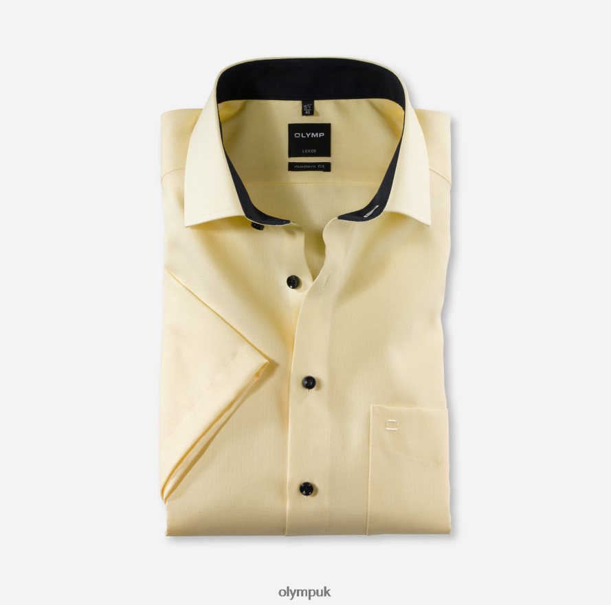 Clothing OLYMP Luxor Modern Fit, Business Shirt, Global Kent, Yellow NZ22L1315