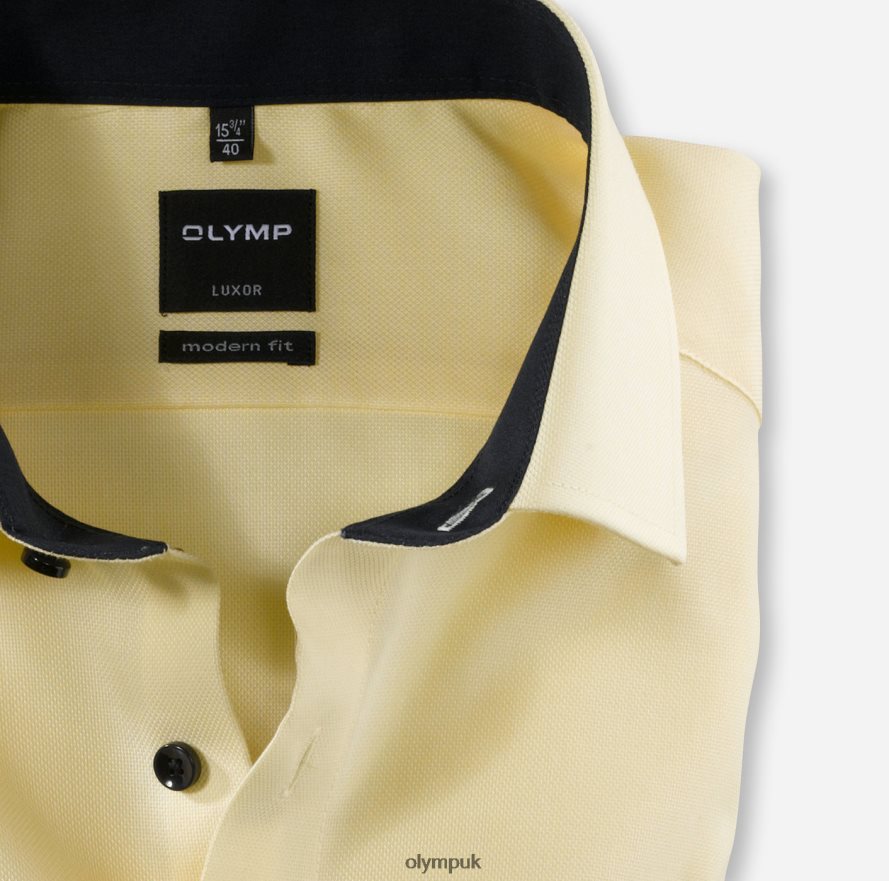 Clothing OLYMP Luxor Modern Fit, Business Shirt, Global Kent, Yellow NZ22L1315