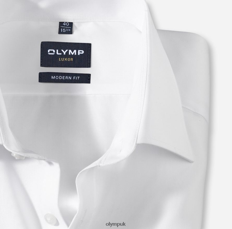 Clothing OLYMP Luxor Modern Fit, Business Shirt, Long Sleeve Extra Long (72 Cm), New Kent, White NZ22L1450