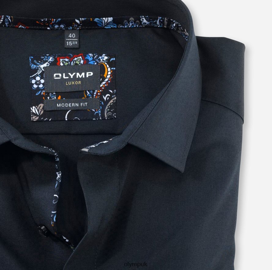 Clothing OLYMP Luxor Modern Fit, Business Shirt, Long Sleeve Extra Long, Global Kent, Cobalt NZ22L1425