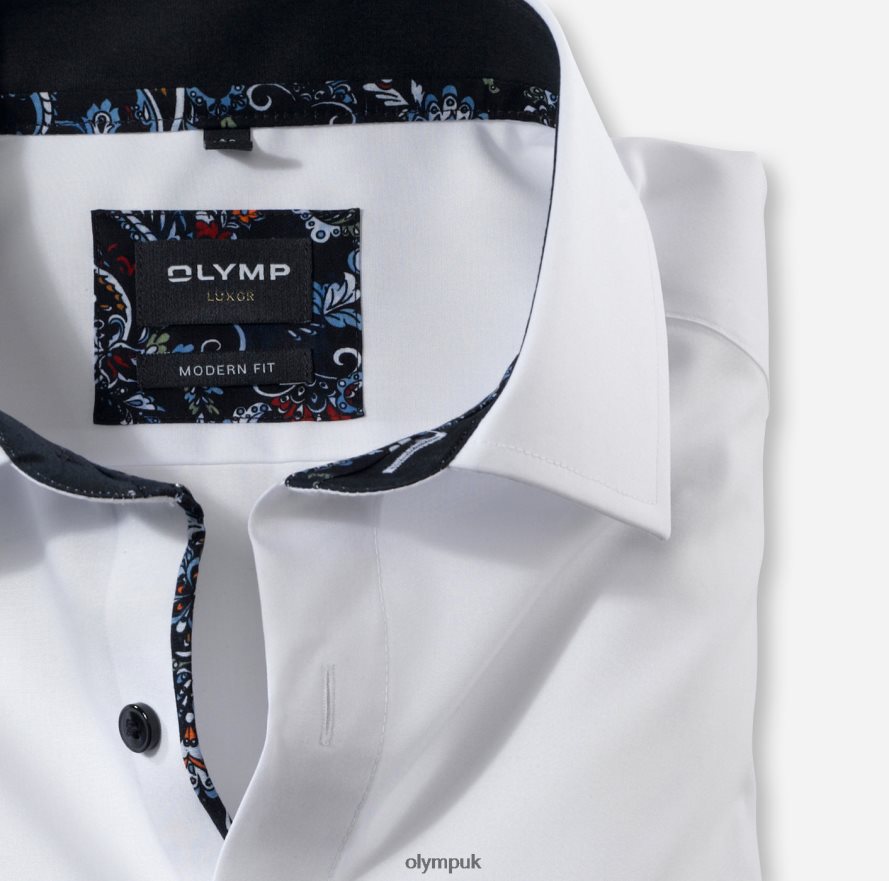 Clothing OLYMP Luxor Modern Fit, Business Shirt, Long Sleeve Extra Long, Global Kent, White NZ22L1439
