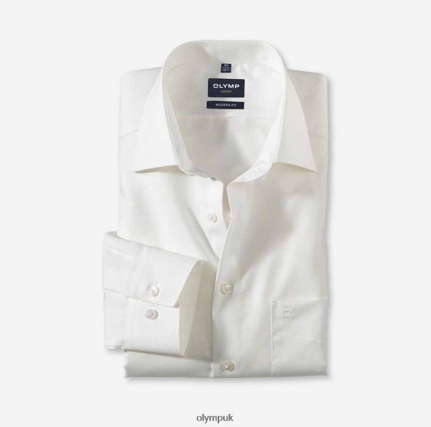Clothing OLYMP Luxor Modern Fit, Business Shirt, Long Sleeve Extra Long, New Kent, Beige NZ22L1451