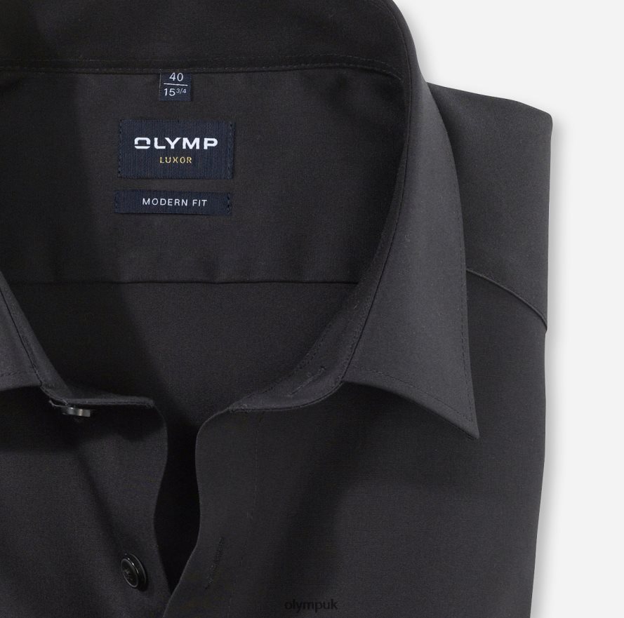 Clothing OLYMP Luxor Modern Fit, Business Shirt, Long Sleeve Extra Long, New Kent, Black NZ22L1453