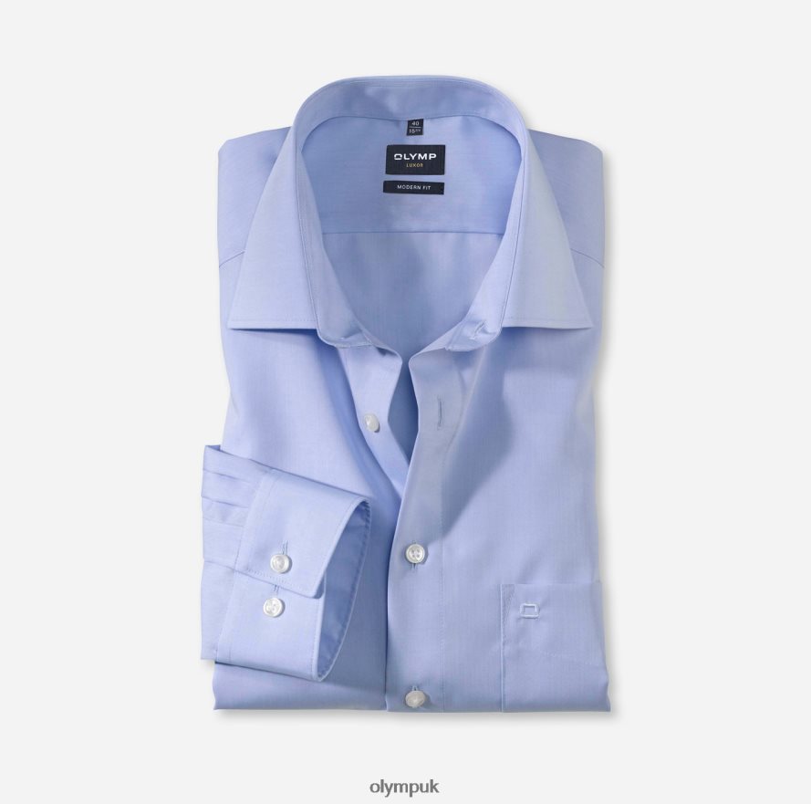 Clothing OLYMP Luxor Modern Fit, Business Shirt, Long Sleeve Extra Long, New Kent, Bleu NZ22L1452