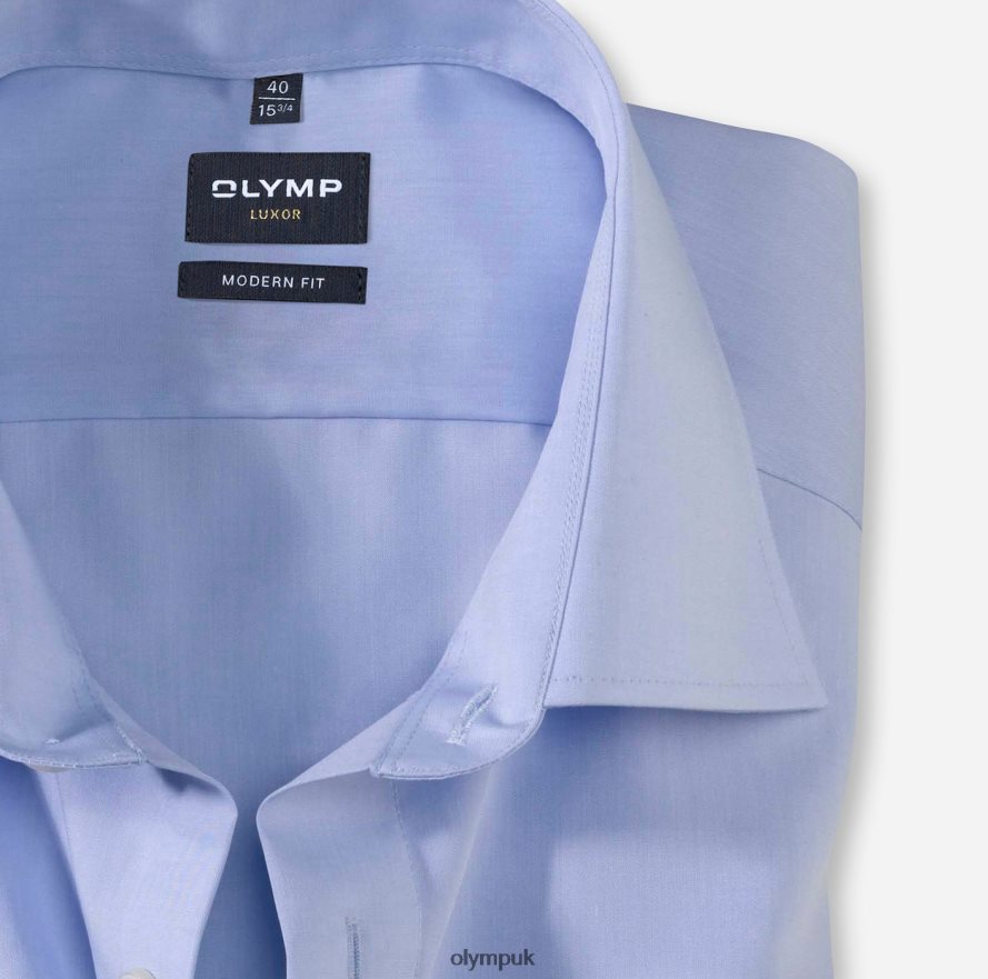 Clothing OLYMP Luxor Modern Fit, Business Shirt, Long Sleeve Extra Long, New Kent, Bleu NZ22L1452