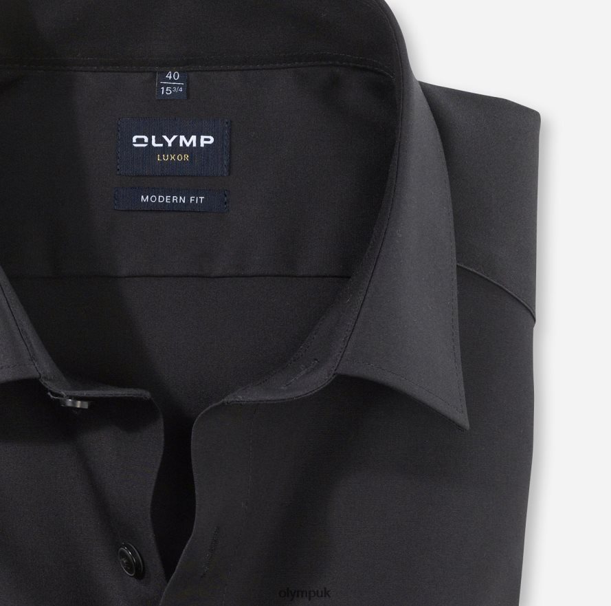Clothing OLYMP Luxor Modern Fit, Business Shirt, New Kent, Black NZ22L1380