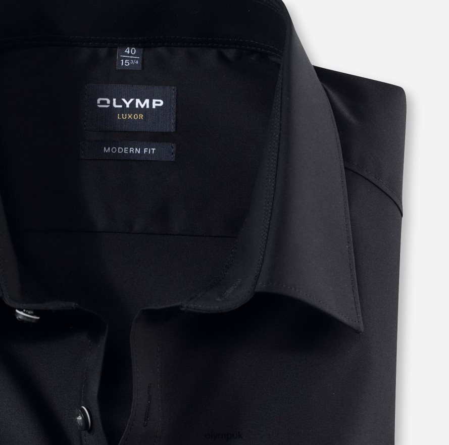 Clothing OLYMP Luxor Modern Fit, Business Shirt, New Kent, Black NZ22L1381