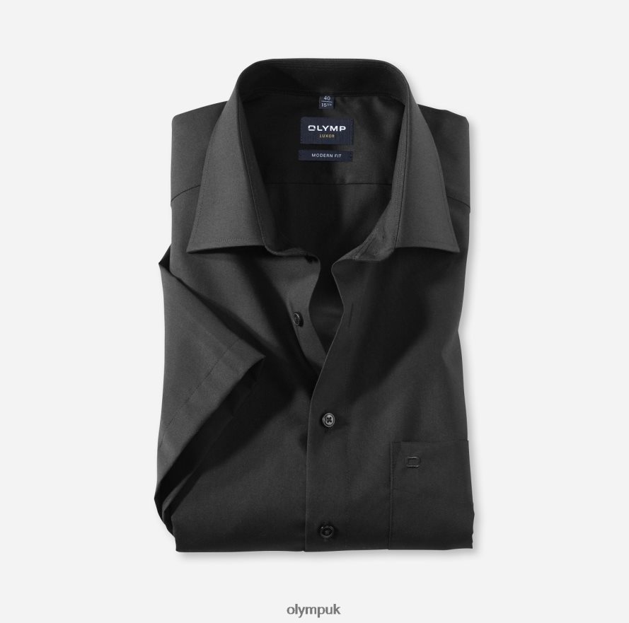 Clothing OLYMP Luxor Modern Fit, Business Shirt, New Kent, Black NZ22L1395