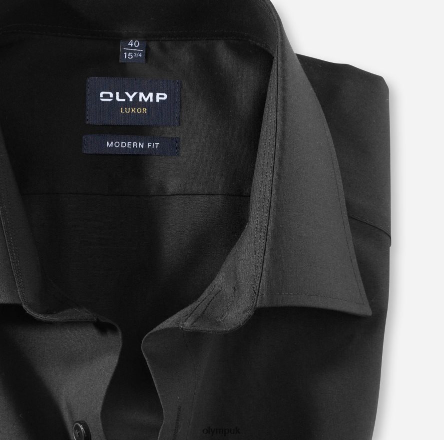 Clothing OLYMP Luxor Modern Fit, Business Shirt, New Kent, Black NZ22L1395