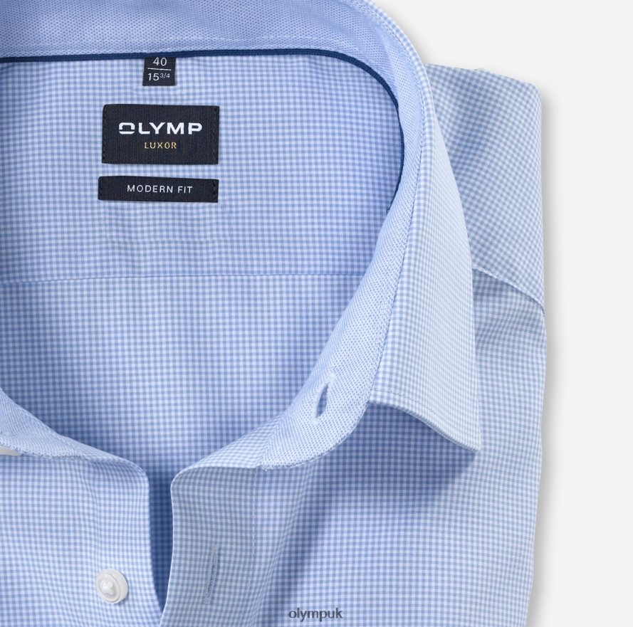 Clothing OLYMP Luxor Modern Fit, Business Shirt, New Kent, Bleu NZ22L1022