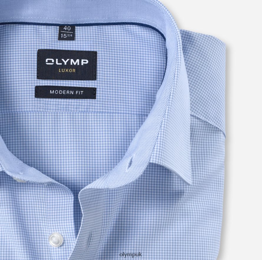 Clothing OLYMP Luxor Modern Fit, Business Shirt, New Kent, Bleu NZ22L1086