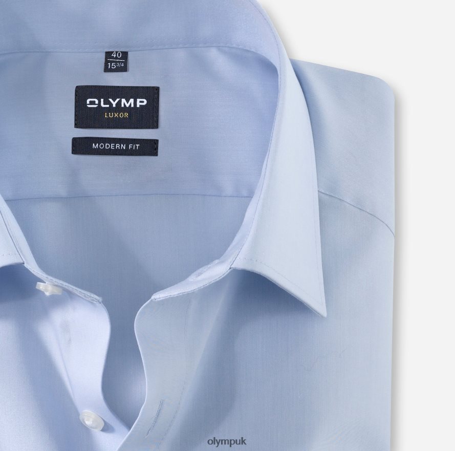Clothing OLYMP Luxor Modern Fit, Business Shirt, New Kent, Bleu NZ22L1391