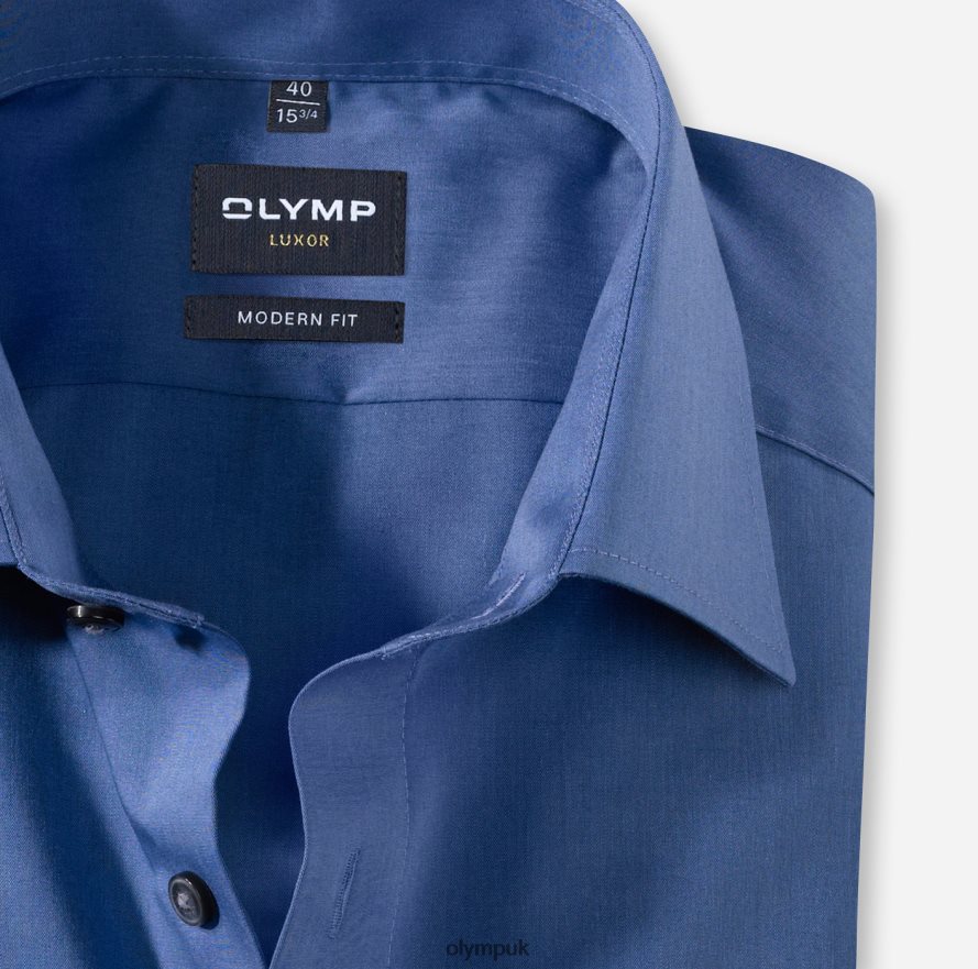Clothing OLYMP Luxor Modern Fit, Business Shirt, New Kent, Indigo NZ22L1384